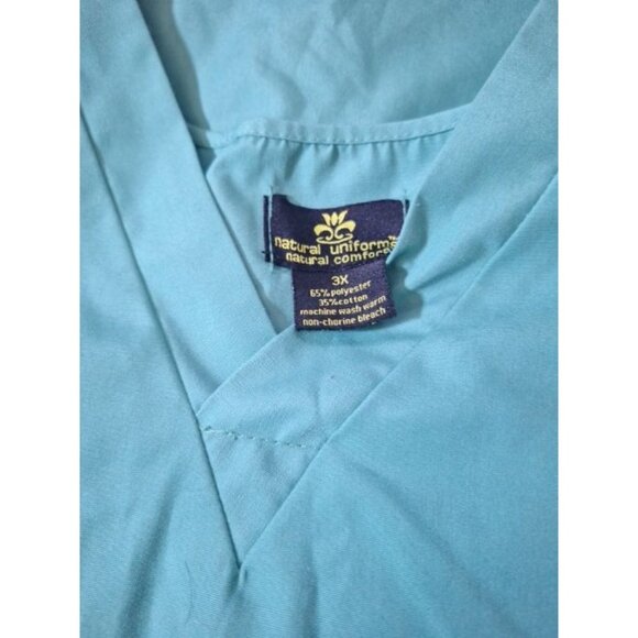 Natural Uniform Scrubs Top and Pants Set 3X Plus Size Cotton Blend 50 x 30 - Picture 16 of 16